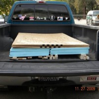 Materials arrive, to begin construction.  Yes that is blue foam found in San Diego.