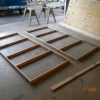 Laying out the frame for both sections.