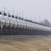 Cold BNSF Ethanol Train passing through Norman OK- 02 08 10