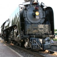 They stopped in Greeley, CO at the train station. Right after I took this photo, the engineer blew the whistle! Scared the .... out of me!!