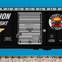 S.P. Black Widow BoxCar 50' with Single Steel Door (for Gold Coast Station)