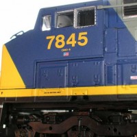 CSX #7845 taken at Berea, Ohio CSX's main line. Had U fooled this is a close up of my Atlas CSX dash 8-40CW.