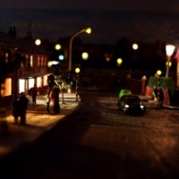 Station Road at night