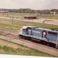 Rock Island GP38 #4348. I forget where I took this, but I think it was in Colorado or Kansas in the very early 80s.