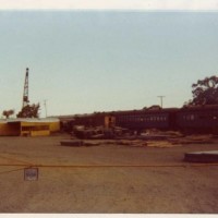 SP equipment sits in a scrap yard in Lincoln, Ca.