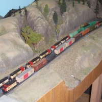 Oregon Western Lines locomotives on the new modules.