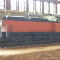 NW2 #672 after the spark arrestors have been mounted.