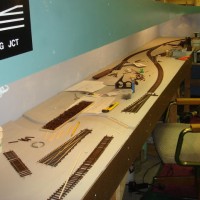 Early progress shot of our new short-line (used to be a dog-bone n-scale layout).