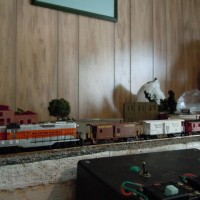 WP 702 with a caboose train