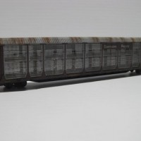 Red Caboose SP Autorack just finished weathering.
I airbrushed the roof / grille panels Floquil SP Lettering Grey to kill the shine then used some Tamiya chalks / Oil paint rust streaks / fade overspray