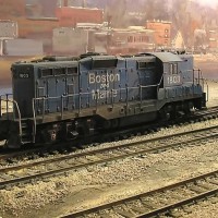 Boston and Maine GP-7 in the MEC's Calais yard.