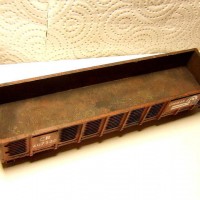 Weathered Exactrail CR ribbed side Gondola.