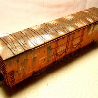 Athearn TP&W Evans Double Plug Door Boxcar, weathered.