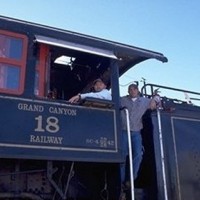 cab shot of Number 18 at Williams and the Grand Canyon Railway.
