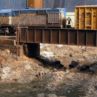 Appropriately, Delaware and Hudson RS-36 [Atlas Trainman] tries out the bridge line.