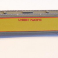 Side view of my resin molded Union Pacific Water car (Modern) with Microscale decals, brass cat walks & ladders.
