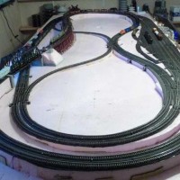 System view of my first layout. I used this layout as a testbed to experiment with DCC, computer aided layout control, and signaling systems.