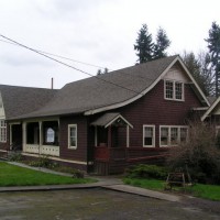 Former Oregon-America Mill office. Mill once served by United Railways/SP&S.