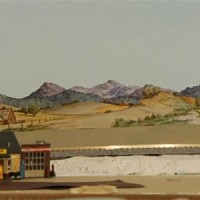 close up of the rural backdrop, prior to extending into the painted area