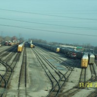 CN/CSX yard in Toledo, note the ex-DRG&W units behind the leaser.