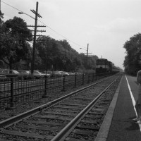 Here's a commuter train coming into Glen Rock station (where I lived in NJ as a little kid).