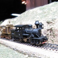Picture of Aspen Class B Climax and American log loader on small test diarama.