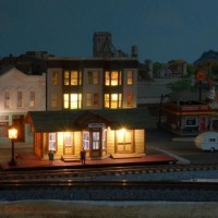 The Cherylton depot at dusk