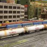 String of rusty tank cars