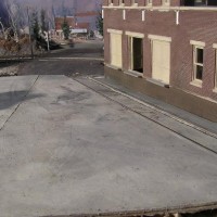 Concreted area made with card