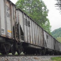Coal cars loaded with Kentucky real estate.