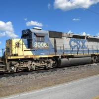 CSXT 8006 (SD40-2) Sits in the yard. Mulberry, FL 2012