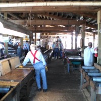 View of Miller Sawmill interior, Antique Powerland.