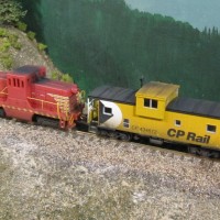 weathering 16 3 
Celgar mill switcher and Nelson sub caboose