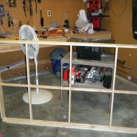 #10 - Here was the total of the work after the 2nd night out there in the garage.  Next, on the list is to screw in the brackets for the supports & backbone to the frame.