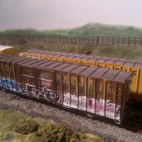 Athearn Genesis UP boxcar based loosely on a boxcar I photo'd at the Suburban Propane spur in Yreka
