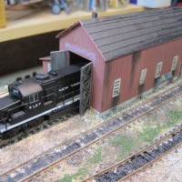 THE LOCOMOTIVE MAINTENANCE BUILDING IN PLACE.