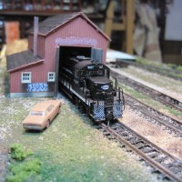 THE LOCOMOTIVE MAINTENANCE BUILDING IN PLACE.