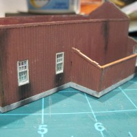 CONSTRUCTING MY WOOD LOCOMOTIVE MAINTENANCE BUILDING.