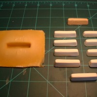 RUBBER MOLD CONTRUCTED FOR CASTING TRESTLE PIERS.