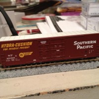 A Wheels Of Time N scale Southern Pacific PC&F 50' box car.