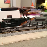 It's technically not a Western Pacific model, but I'll make an exception for it. A Kato Union Pacific Heritage SD70ACe.