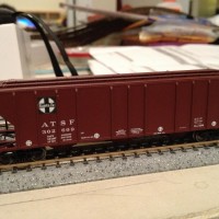 A Exact Rail ATSF PS covered hopper.