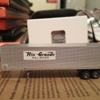 I picked up a few Trainworx semi trailers as well. This is a Rio Grande model.