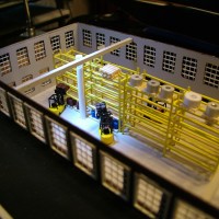 Ferguson Building storage system Pallet racks Inside forklifts at work