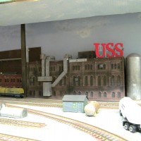 DCS 063 USS.shops A & B industial siding in forground at CSX yard office