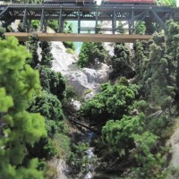 small farr bridge 23 - WIP in place on layout