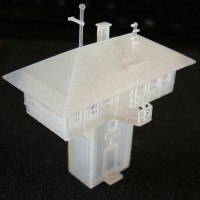 St Villiers Switch Tower Z scale designed by southernnscale printed at Shapeways