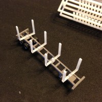 Stonysmith's trailer with log bunks installed printed at Shapeways designed by southernnscale