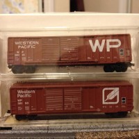 A couple of Micro-Trains 50' FMC boxcars. These were older models, part of a collection that my buddy Chuck is selling.