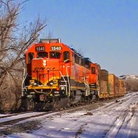 Glendive Circle branch PIC 1877. Beautiful winter day.